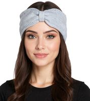 ZWILLINGSHERZ Strick-Stirnband Kaschmir-Stirnband Kopfbedeckung Feinstrick Winter-Stirnband Accessoire 8007 Hellgrau, Altrosa oder Dunkelgrau
