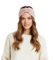 ZWILLINGSHERZ Strick-Stirnband Kaschmir-Stirnband Kopfbedeckung Feinstrick Winter-Stirnband Accessoire 8007 Hellgrau, Altrosa oder Dunkelgrau