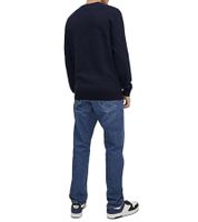 JACK & JONES JJEATLAS Herren Strick-Pullover im strukturiertem Design Knit Crew Neck Baumwoll-Sweater 12212816 Navy