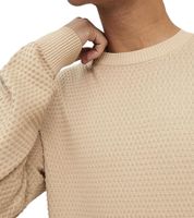 JACK & JONES JJEATLAS Herren Strick-Pullover im strukturiertem Design Baumwoll-Pullover Knit Crew Neck Sweater 12212816 Beige oder Dunkelblau