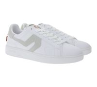 LEVI´S Swift Damen & Herren Freizeit-Sneaker Turnschuhe im Leder-Overlay-Look Schnür-Schuhe 235658-846G Weiß/Grau