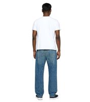 urbane Herren Baggy-Pants mit Bindeband Jeans im Jogger-Stil Denim-Hose BR-12000 in Dunkel-Blau oder Hell-Blau