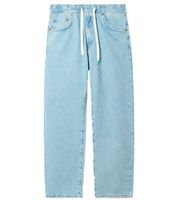 urbane Herren Baggy-Pants mit Bindeband Jeans im Jogger-Stil Denim-Hose BR-12000 in Dunkel-Blau oder Hell-Blau