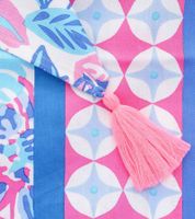 ZWILLINGSHERZ Hawaii Blume Vierecks-Tuch mit Blumen und Ornamenten Mode-Tuch 3016Q-2907 in Orange, Blau oder Pink Bunt