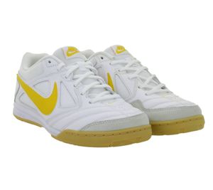 NIKE Gato Herren Low-Top-Sneaker Damen Retro Turnschuhe mit Echtleder Hallen-Schuhe HQ6019 101 Weiß/Gelb