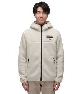 NAPAPIJRI T-Tynik FZH Men's Fleece Jacket, Sustainable Sweat Jacket with Side Pockets, Fleece Jacket NP0A4IA8N1J1 Beige