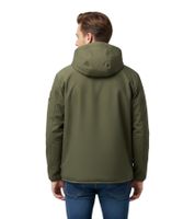 NAPAPIJRI A-Biois atmungsaktive Softshell-Jacke Herren Übergangs-Jacke mit Kapuze NP0A88TNG0A1 Khaki-Grün
