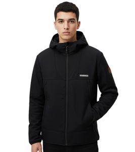 NAPAPIJRI A-Biois Breathable Softshell Jacket, Men's Transitional Jacket with Hood NP0A88TN9411 Black