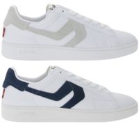 LEVI'S Swift Women's & Men's Casual Sneakers, Leather Overlay Look, Lace-Up Shoes 235658-846 White/Navy or White/Grey