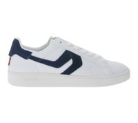LEVI'S Swift Women's & Men's Casual Sneakers, Leather Overlay Look, Lace-Up Shoes 235658-846 White/Navy or White/Grey