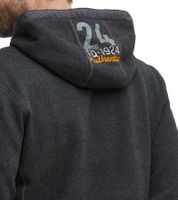 Sweat à capuche Erik pour homme FQ1924, en coton brodé, gris, référence 21900544-ME 200278