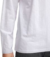 11 PROJECT Emilio Herren Longsleeve Basic-Shirt mit Rundhals-Ausschnitt Baumwoll-Shirt 21300996ME 110601 Weiß