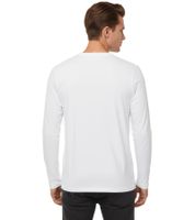 11 PROJECT Emilio Herren Longsleeve Basic-Shirt mit Rundhals-Ausschnitt Baumwoll-Shirt 21300996ME 110601 Weiß