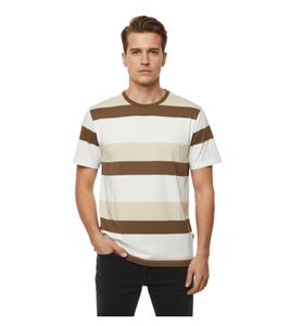 T-shirt homme Frankie en coton, coloris marron/blanc, de la marque 11 PROJECT (réf. 21301046ME 181016)