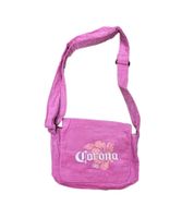 Corona Bier Vintage Tasche Damen Schultertasche Logo Stickerei Fanartikel Canvas Shopper Bowling Bag in Rosa oder Beige/Braun