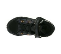 BRITISH KNIGHTS Roco Baby Mid-Top Sneaker mit Geparden-Muster Kleinkinder Schnür-Schuhe mit hoch- oder umklappbaren Schaft Mädchen B48-3709I-01 Schwarz