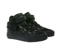 BRITISH KNIGHTS Roco Baby Mid-Top Sneaker mit Leoparden-Muster Kleinkinder Schnür-Schuhe mit hoch- oder umklappbaren Schaft Mädchen B48-3709I-02 Schwarz