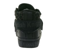 BRITISH KNIGHTS Roco Baby Mid-Top Sneaker mit Leoparden-Muster Kleinkinder Schnür-Schuhe mit hoch- oder umklappbaren Schaft Mädchen B48-3709I-02 Schwarz