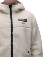 NAPAPIJRI T-Tynik FZH Herren Fleece-Jacke nachhaltige Sweat-Jacke mit seitlichen Eingriffstaschen Fleecejacke Schwarz oder Beige