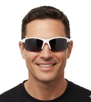 Gafas de sol deportivas Champion para hombre, lentes espejadas, polarizadas, categoría 3, CU502403 Marrón/Blanco