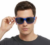 Gafas de sol deportivas Champion para hombre, polarizadas, ideales para vacaciones, con protección UVA y UVB (CU514602, color azul)