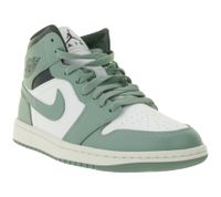 NIKE Air Jordan 1 Mid Damen Sneaker Echtleder Turnschuhe Mid-Top Sneaker BQ6472 in Weiß/Gelb, Weiß/Grün oder Beige/Weiß