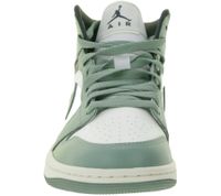 NIKE Air Jordan 1 Mid Damen Sneaker Echtleder Turnschuhe Mid-Top Sneaker BQ6472 in Weiß/Gelb, Weiß/Grün oder Beige/Weiß