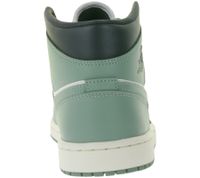 NIKE Air Jordan 1 Mid Damen Sneaker Echtleder Turnschuhe Mid-Top Sneaker BQ6472 in Weiß/Gelb, Weiß/Grün oder Beige/Weiß