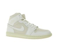 NIKE Air Jordan 1 Mid Damen Sneaker Echtleder Turnschuhe Mid-Top Sneaker BQ6472 in Weiß/Gelb, Weiß/Grün oder Beige/Weiß