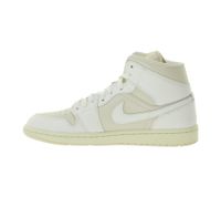 NIKE Air Jordan 1 Mid Damen Sneaker Echtleder Turnschuhe Mid-Top Sneaker BQ6472 in Weiß/Gelb, Weiß/Grün oder Beige/Weiß