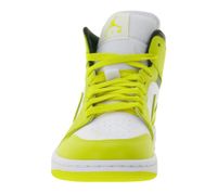 NIKE Air Jordan 1 Mid Damen Sneaker Echtleder Turnschuhe Mid-Top Sneaker BQ6472 in Weiß/Gelb, Weiß/Grün oder Beige/Weiß