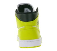 NIKE Air Jordan 1 Mid Damen Sneaker Echtleder Turnschuhe Mid-Top Sneaker BQ6472 in Weiß/Gelb, Weiß/Grün oder Beige/Weiß