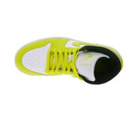NIKE Air Jordan 1 Mid Damen Sneaker Echtleder Turnschuhe Mid-Top Sneaker BQ6472 in Weiß/Gelb, Weiß/Grün oder Beige/Weiß