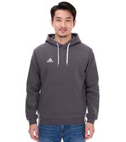 adidas Entrada 22 Hoody Herren Kapuzen-Pullover nachhaltiger Herren Baumwoll-Sweater mit Kängurutasche Hoodie Schwarz oder Grau