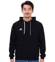 adidas Entrada 22 Hoody Herren Kapuzen-Pullover nachhaltiger Herren Baumwoll-Sweater mit Kängurutasche Hoodie Schwarz oder Grau