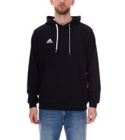 adidas Entrada 22 Hoody Herren Kapuzen-Pullover nachhaltiger Herren Baumwoll-Sweater mit Kängurutasche Hoodie Schwarz oder Grau