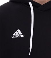 adidas Entrada 22 Hoody Herren Kapuzen-Pullover nachhaltiger Herren Baumwoll-Sweater mit Kängurutasche Hoodie Schwarz oder Grau
