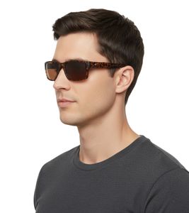Lunettes de soleil polarisées Champion pour homme, lunettes décontractées, lunettes de vacances avec monture légèrement transparente CU514603 Marron
