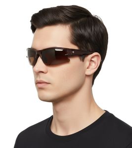 Lunettes de soleil Champion Sport pour homme, verres miroirs polarisés, catégorie 3, CU516102 Marron