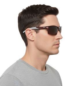 Lunettes de soleil Champion Sport pour homme, lunettes de sport polarisées, lunettes de vacances CU514204 Marron/Bordeaux-Rouge-Gris