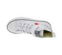 BRITISH KNIGHTS Kaya Mid Kinder Mid-Top Canvas-Sneaker mit dekorativer Herz-Stickerei & Love-Print Schnür-Schuhe Teenager Mädchen B49-3710C-02 Weiß