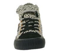 BRITISH KNIGHTS Dee Kinder Mid-Top Sneaker mit Punkten Mädchen und Jungen Schnür-Schuhe mit verstärktem Zehenbereich B48-3728C-01 Beige/Schwarz