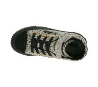 BRITISH KNIGHTS Dee Kinder Mid-Top Sneaker mit Punkten Mädchen und Jungen Schnür-Schuhe mit verstärktem Zehenbereich B48-3728C-01 Beige/Schwarz