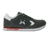U.S ATHLETIC Speed Run Herren Sport-Sneaker in Canvas-Wildlederoptik Schnür-Schuhe Turnschuhe Grau, Schwarz, Weiß oder Navy