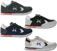 U.S ATHLETIC Speed Run Herren Sport-Sneaker in Canvas-Wildlederoptik Schnür-Schuhe Turnschuhe Grau, Schwarz, Weiß oder Navy