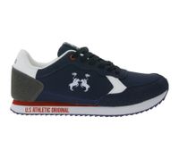U.S ATHLETIC Speed Run Herren Sport-Sneaker in Canvas-Wildlederoptik Schnür-Schuhe Turnschuhe Grau, Schwarz, Weiß oder Navy