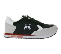 U.S ATHLETIC Speed Run Herren Sport-Sneaker in Canvas-Wildlederoptik Schnür-Schuhe Turnschuhe Grau, Schwarz, Weiß oder Navy