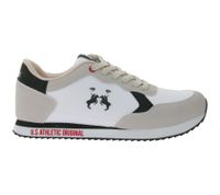 U.S ATHLETIC Speed Run Herren Sport-Sneaker in Canvas-Wildlederoptik Schnür-Schuhe Turnschuhe Grau, Schwarz, Weiß oder Navy