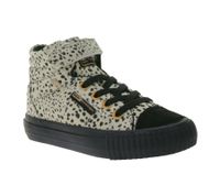BRITISH KNIGHTS Dee Kinder Mid-Top Sneaker mit Punkten Mädchen Schnür-Schuhe Jungen mit verstärktem Zehenbereich Schwarz/Olivgrün oder Beige/Schwarz