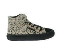 BRITISH KNIGHTS Dee Kinder Mid-Top Sneaker mit Punkten Mädchen Schnür-Schuhe Jungen mit verstärktem Zehenbereich Schwarz/Olivgrün oder Beige/Schwarz